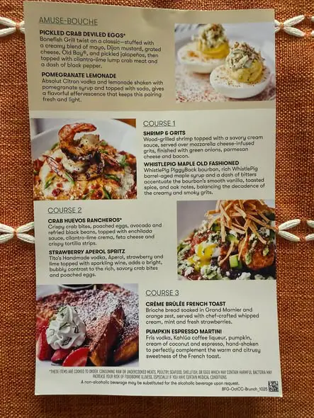Bonefish Grill&nbsp;Menu USA 