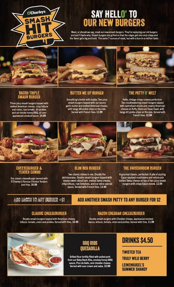 O&rsquo;Charley&rsquo;s&nbsp;Menu USA