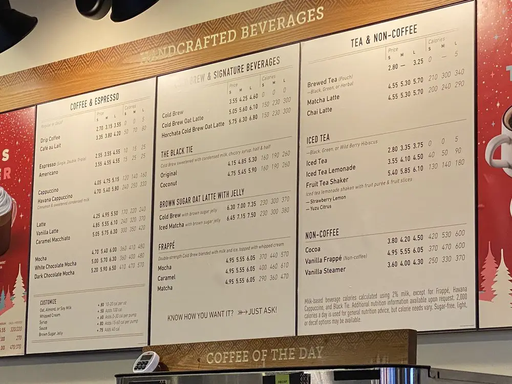 Peet’s Coffee Menu USA Prices 2026