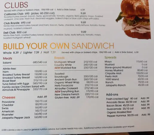 Jason’s Deli Menu USA Prices 2026