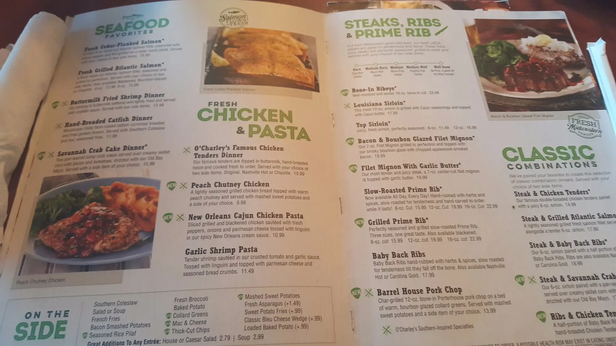 O’Charley’s Menu USA Prices 2026