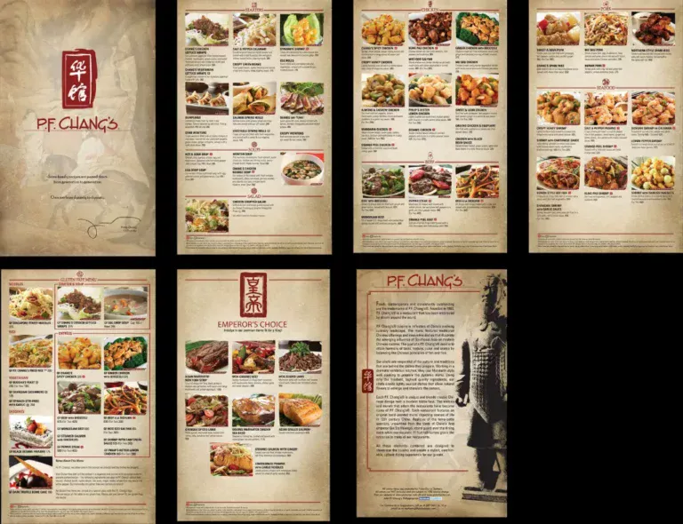 P F Changs Menu USA Prices