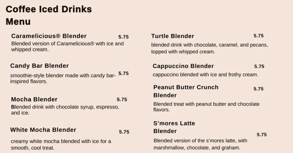 Scooter’s Coffee Menu USA Prices 2026