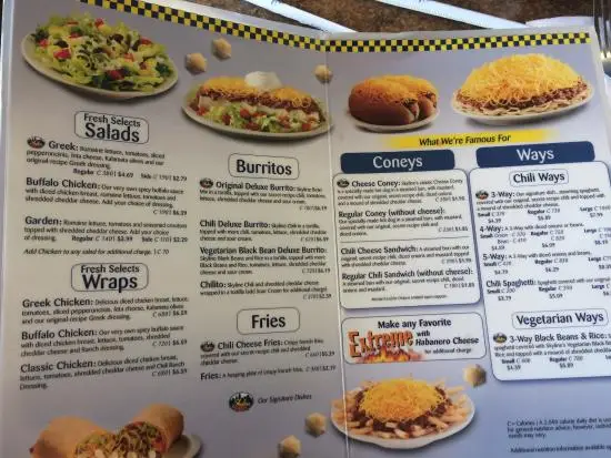 Skyline Chili Menu USA Prices 2026