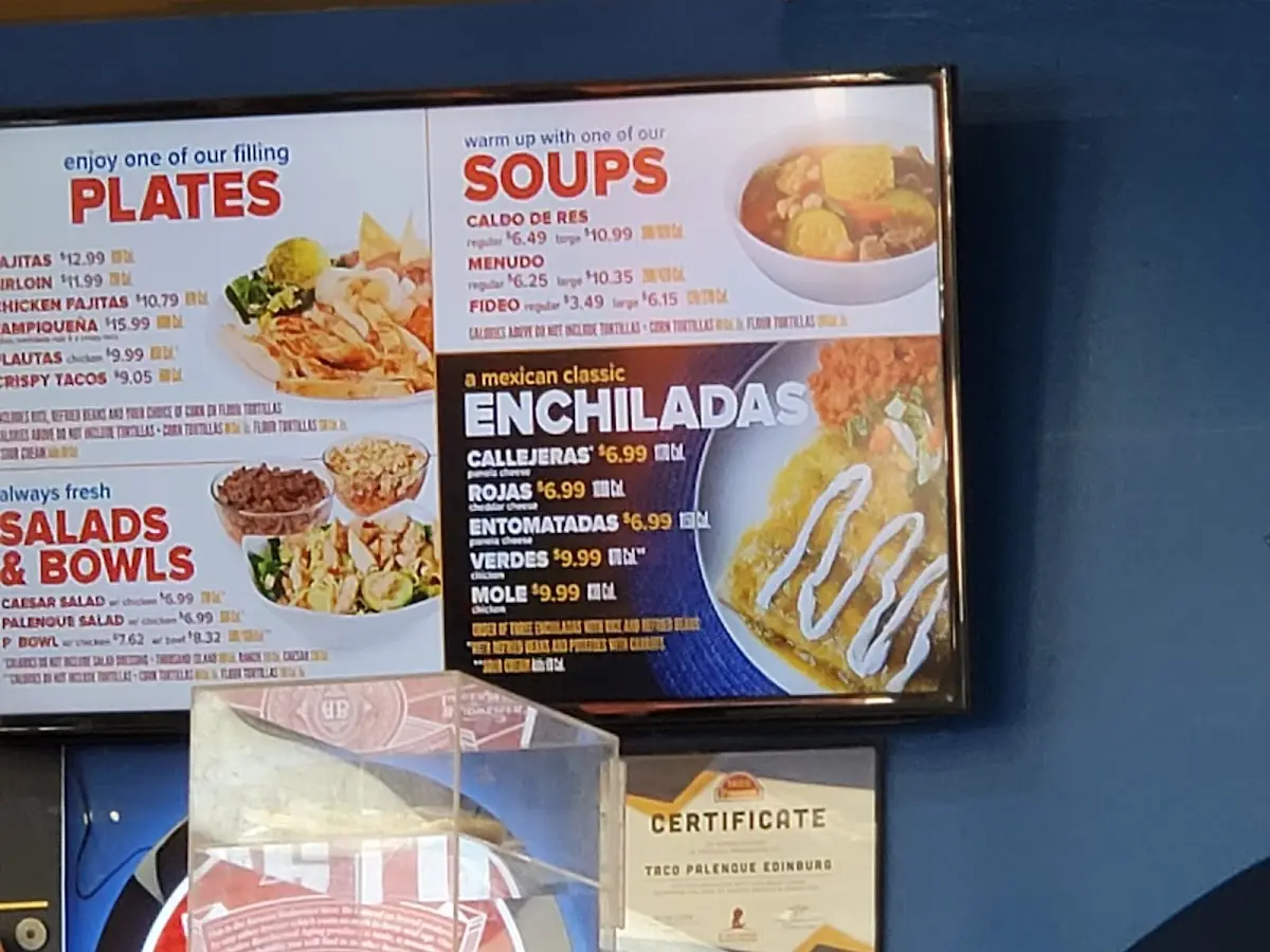 Taco Palengue Menu USA Prices 2026