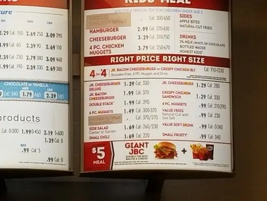 Wendy’s Menu USA Prices